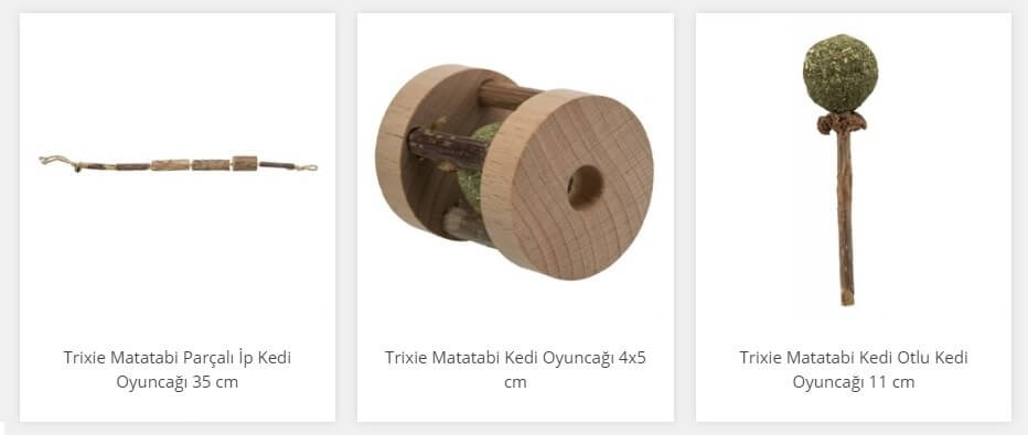 Kediler için doğal matatabi dalları ve oyuncakları
